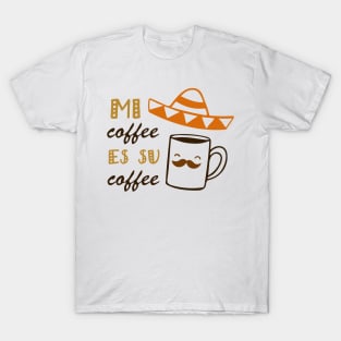 Hand Drawn Illustrations Me Coffee Es Su Coffee Gift T-Shirt